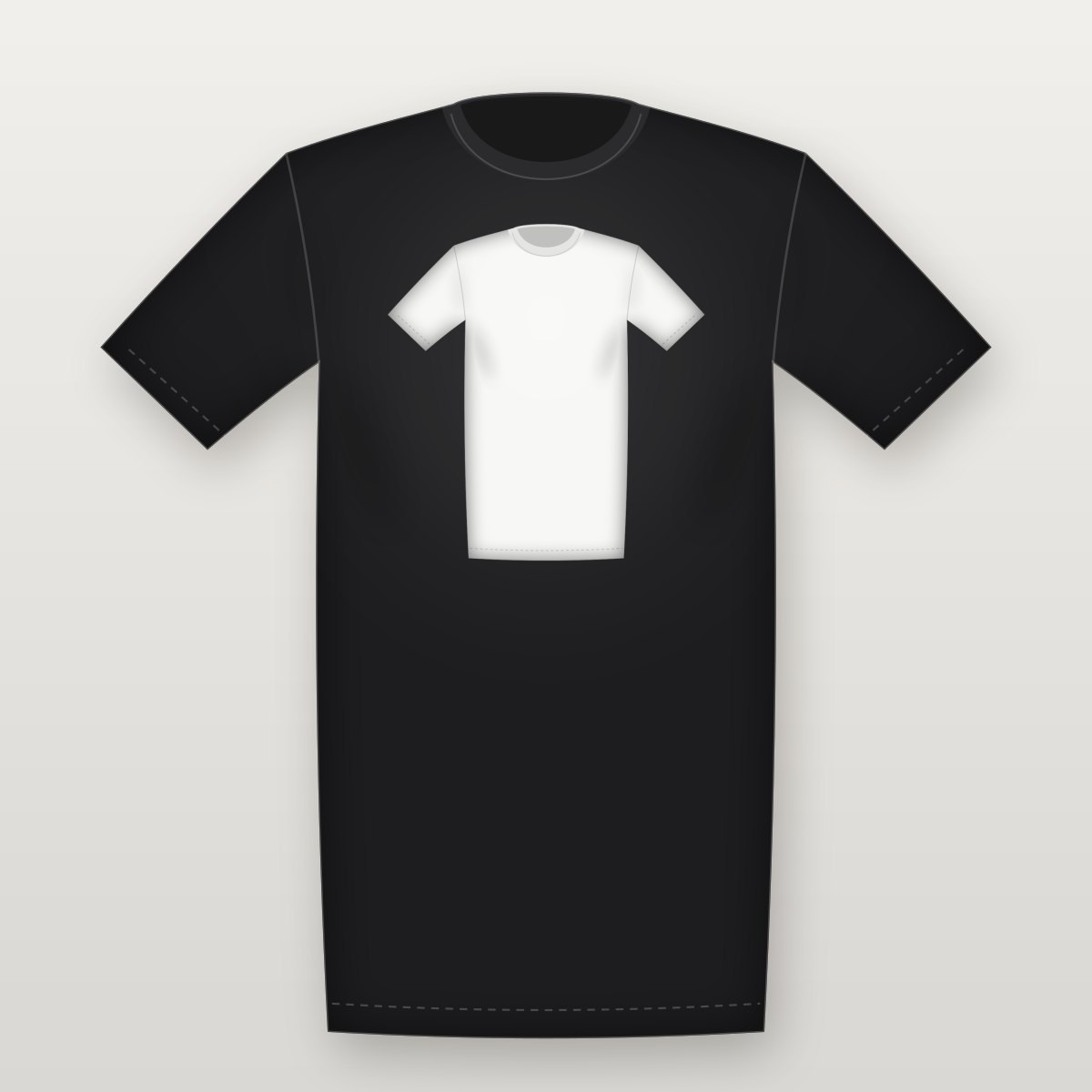 Heavyweight Front Tee – Black