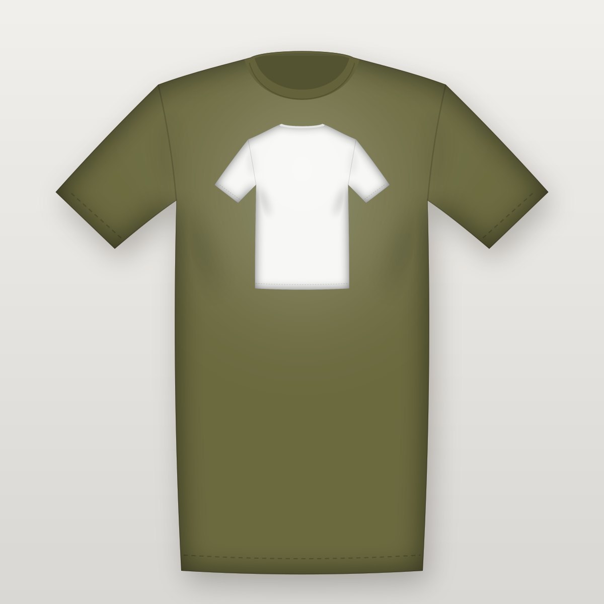 Oversized Back Tee – Olive