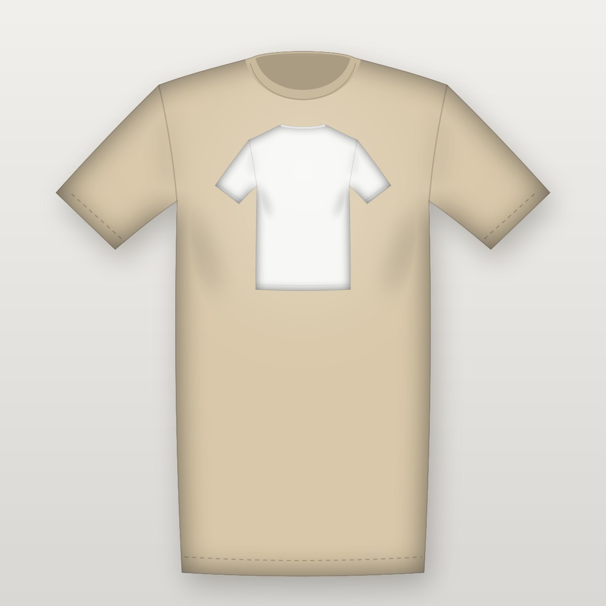 Oversized Back Tee – Sand