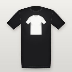 Oversized Front Tee – Black